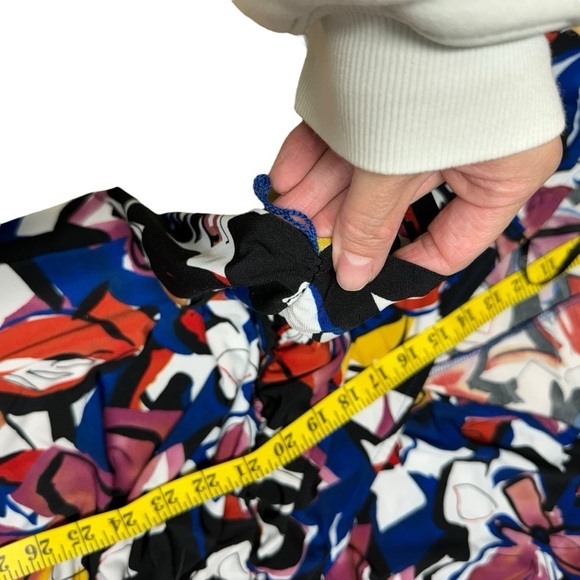 Eloquii Kimono Maxi Faux Wrap Dress Hawaiian Floral Long Sleeve Plus Size 18 - Picture 16 of 16